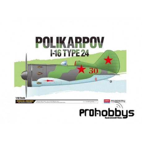 Avión "Polikarpov" I-16 Type 24 1/48 Academy