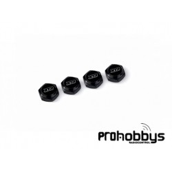 Tuerca Rueda Aluminio 1/8 Ciega Negra - Estriada (4) XTR