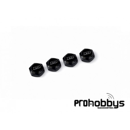 Tuerca Rueda Aluminio 1/8 Ciega Negra - Estriada (4) XTR