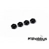 Tuerca Rueda Aluminio 1/8 Ciega Negra - Estriada (4) XTR