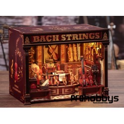 Miniature House Tienda de música "Bach Strings" con 285 piezas. Cutebbe