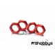 Tuercas Para Ruedas Coche RC 4 unidades Aluminio 17mm Rojas
