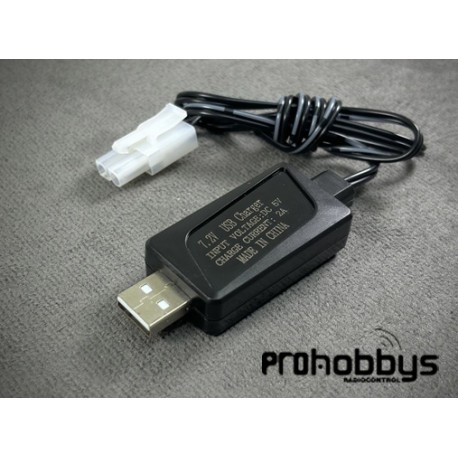 Cargador baterías coche radiocontrol USB - NiMH 2A/10W
