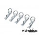 Clips de carrocería pequeños plateados (10 pcs) ABSIMA