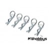 Clips de carrocería pequeños plateados (10 pcs) ABSIMA